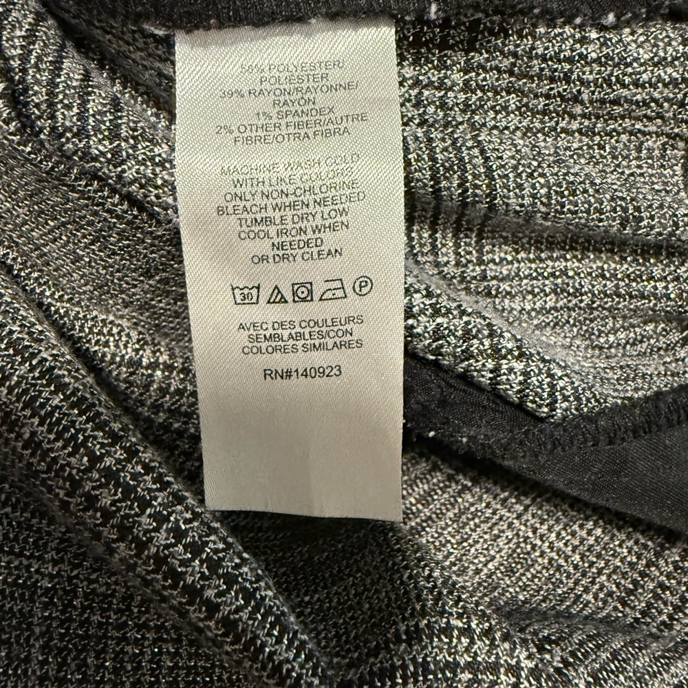LOFT Charcoal Plaid Dress Pants - Picture 4 of 4